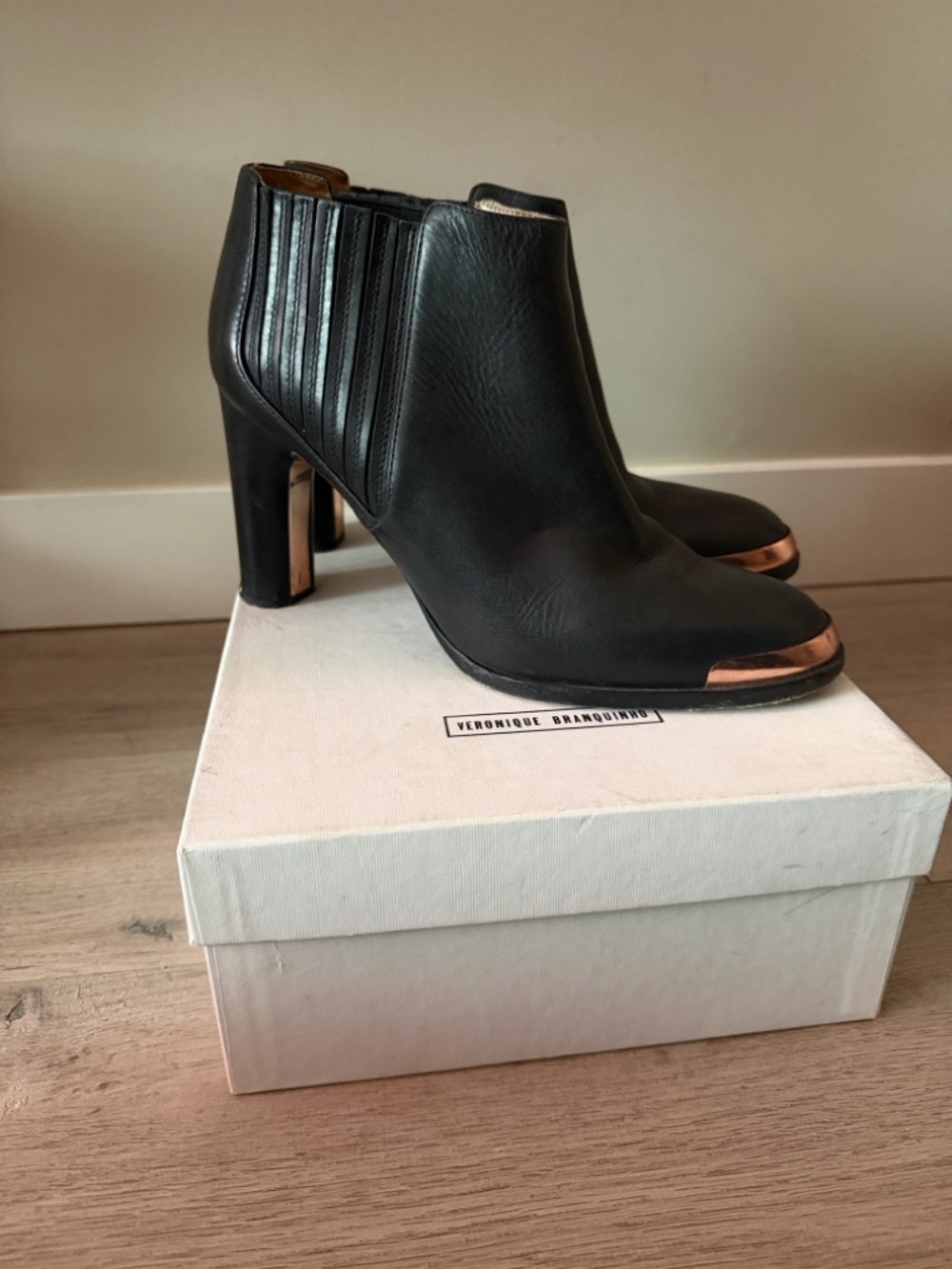 Veronique Branquinho black leather heels